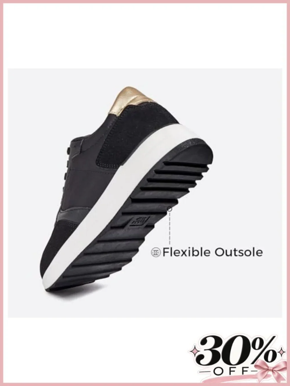 Platform Fashion Sneakers Retro Neutral Classic Trainers Lace-Up Chunky Walking